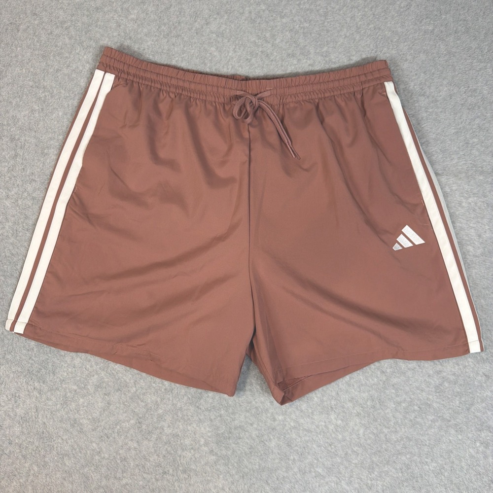 Adidas Men's 2XL Chelsea Shorts Warm Clay White 3 Stripes Athletic